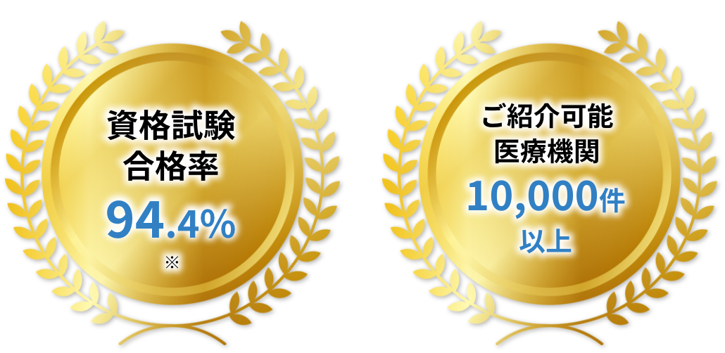 資格試験合格率、紹介医療機関