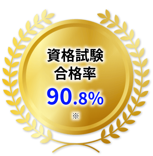 資格試験合格率90.8%