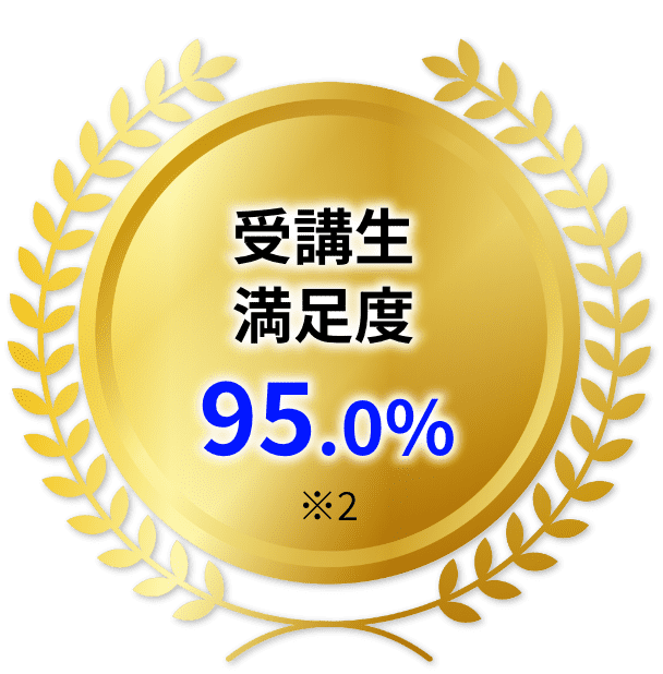 受講生満足度95.0%